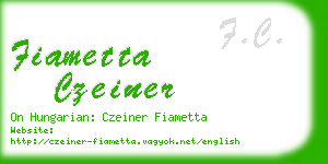 fiametta czeiner business card